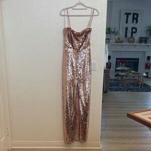 Lovers + Friends Pink Sequin Dress